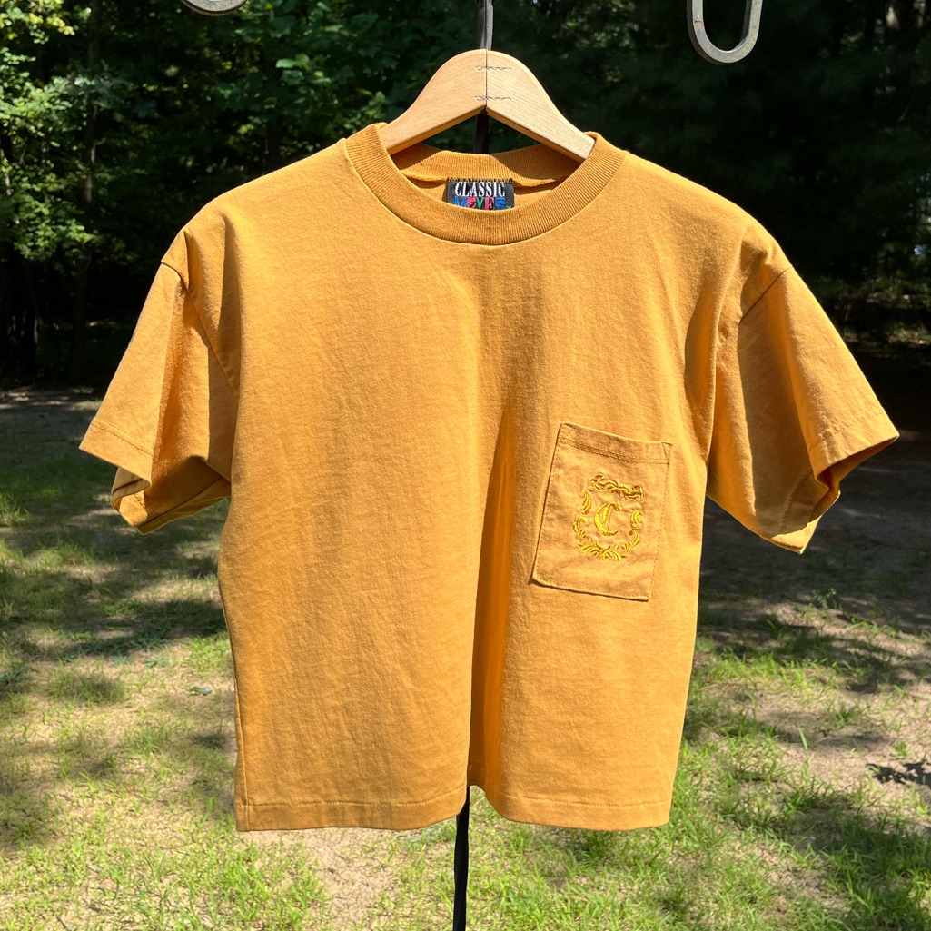 80s Mustard Crop Top